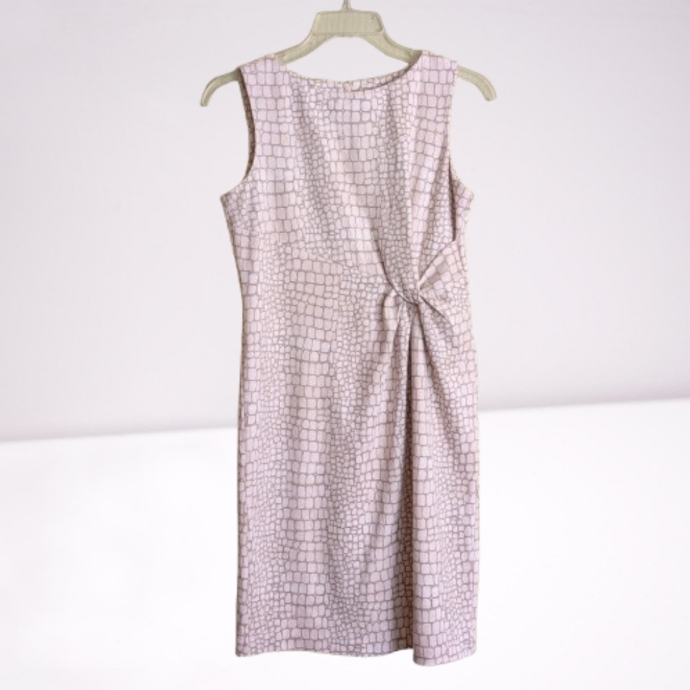 J. McLaughlin Kamala Dress Faux Suede Beige Cream Size Medium